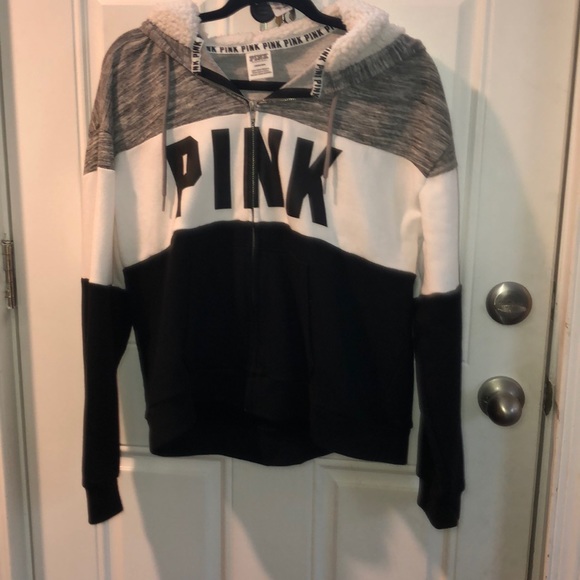 PINK Victoria's Secret Tops - VS PINK SHERPA HOOD FULL ZIP